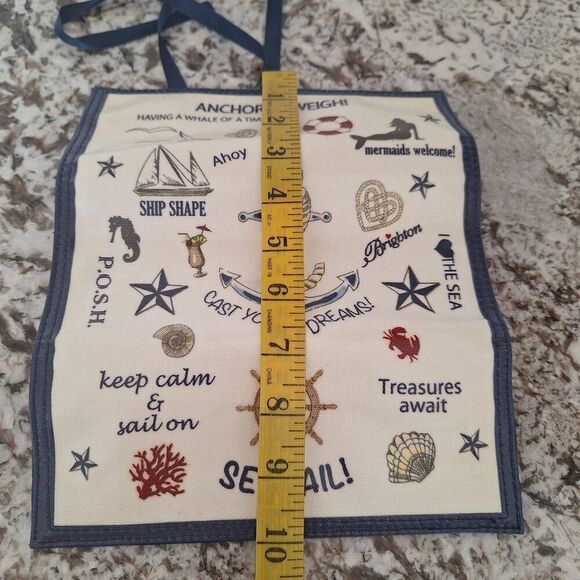Brighton Jewelry Roll Anchors Aweigh seaside chic storage organizer - Picture 4 of 7